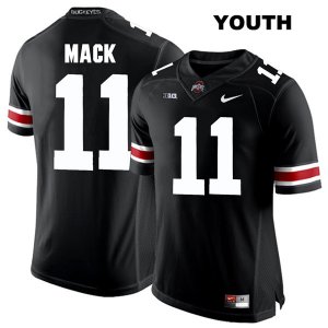 Youth NCAA Ohio State Buckeyes Austin Mack #11 College Stitched Authentic Nike White Number Black Football Jersey UT20E76QK